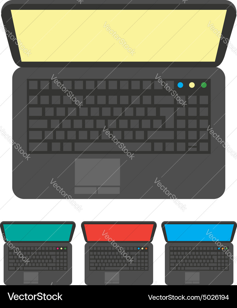 Notebook icon top view Vector Image