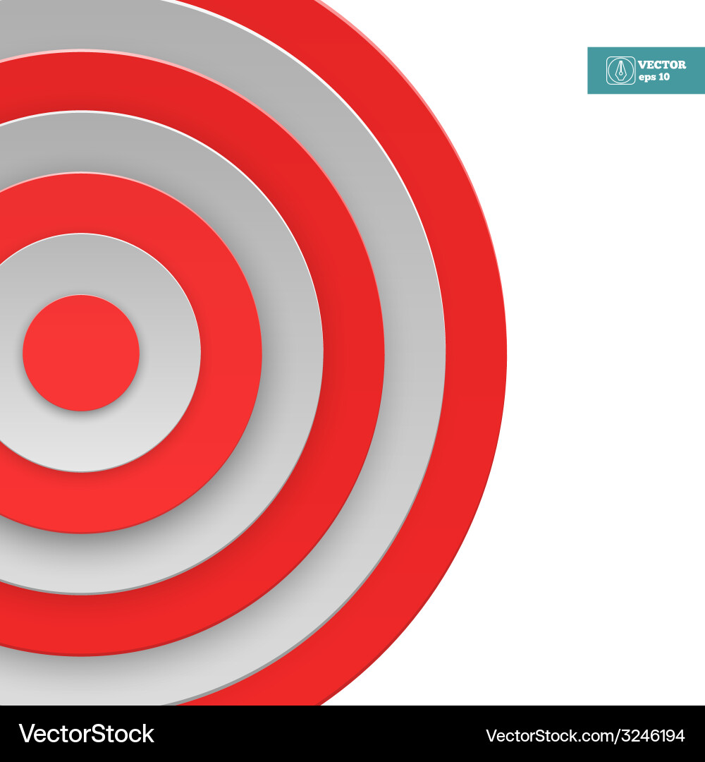 Red Target Abstract Background vector image
