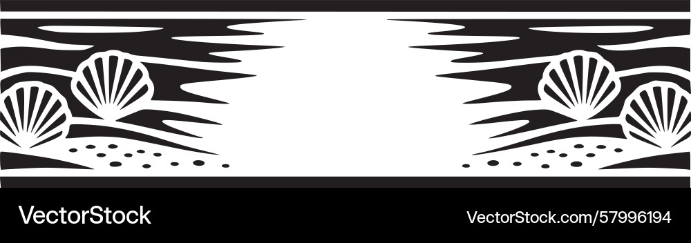 Seashell Border Pattern Vector Image