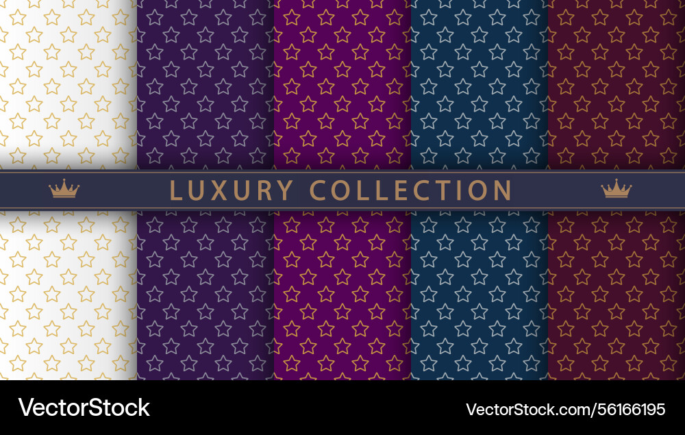 A luxurious pattern set of spectacular patterns A luxurious pattern set of spectacular patterns vector image