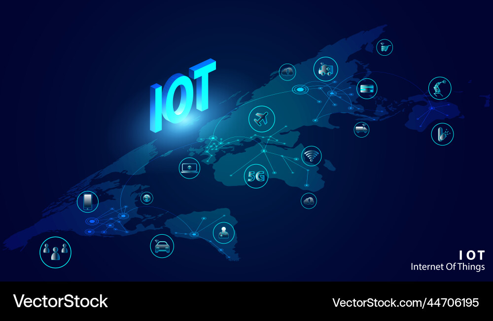 Abstract iot internet of things concepts Abstract iot internet of things concepts vector image