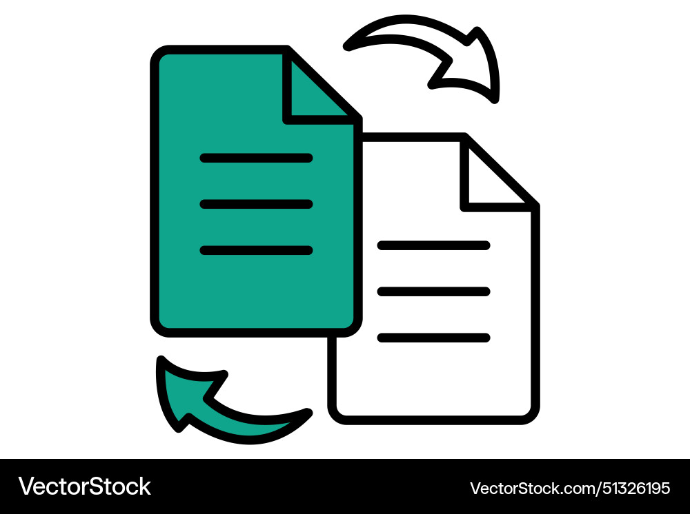 Data transfer icon notes with arrow related Data transfer icon notes with arrow related Vector Image