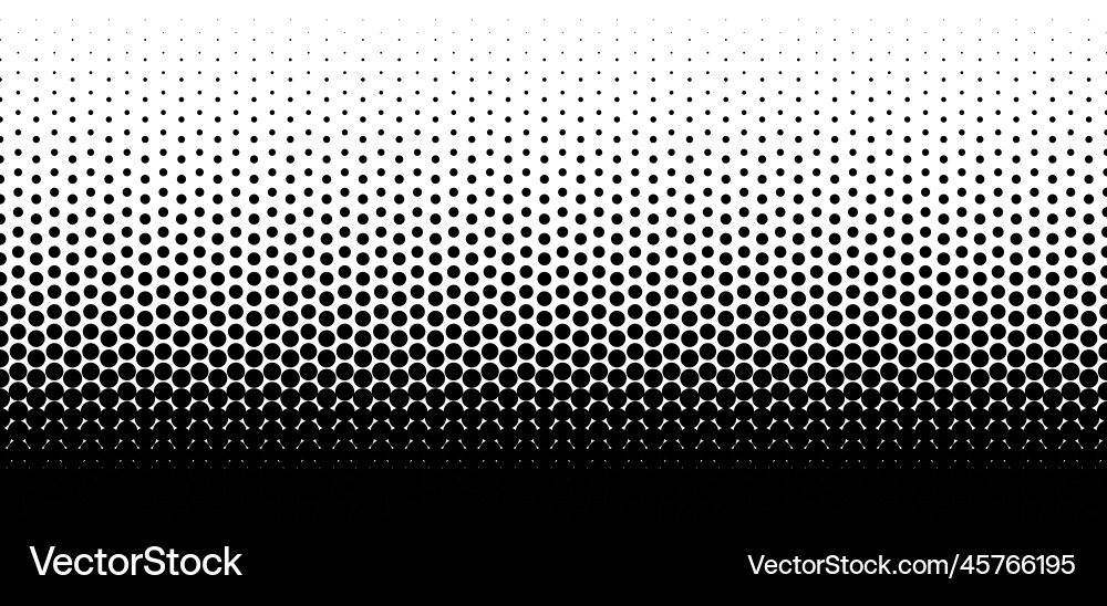 Dotted gradient halftone background horizontal vector image