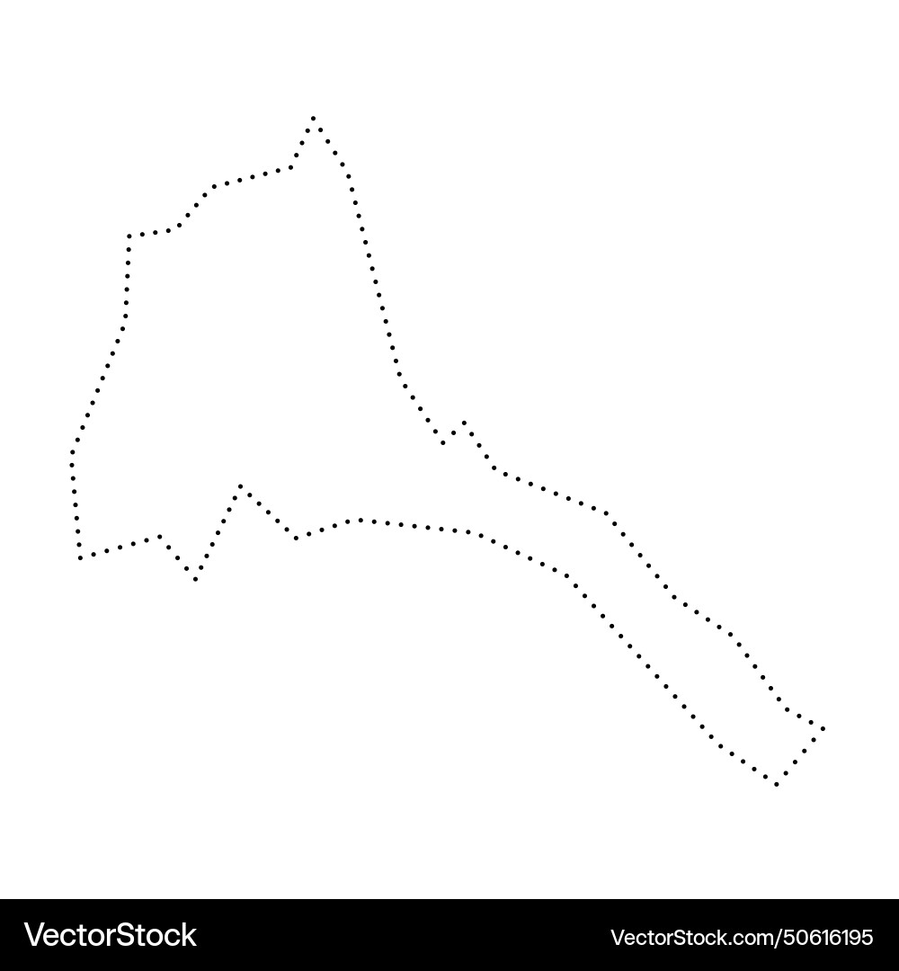 Eritrea dotted outline map Eritrea dotted outline map Vector Image