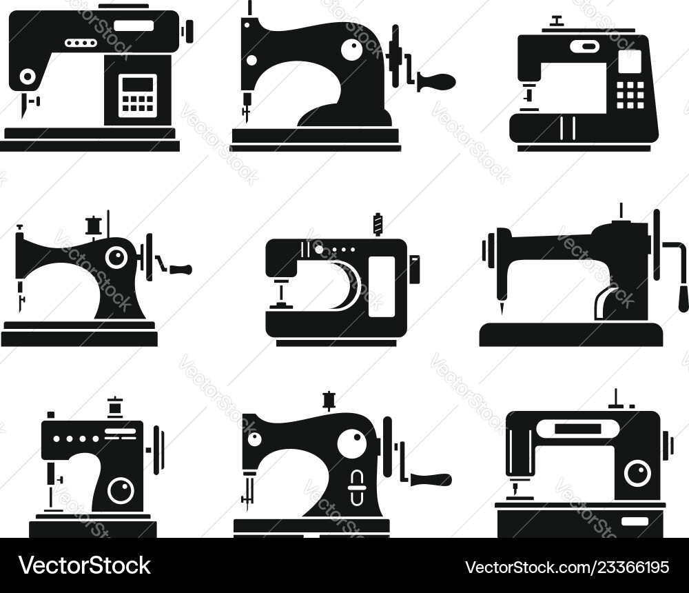 Qualität Nähmaschine Ikone einfach Stil Qualität Nähmaschine Ikone einfach Stil vektorbild
