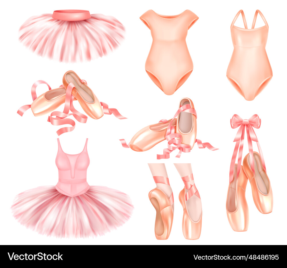 Realistic ballet set vector image