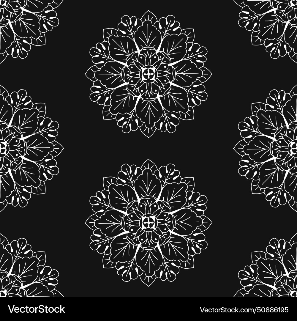 Seamless pattern with hand drawn white classic Vector Image