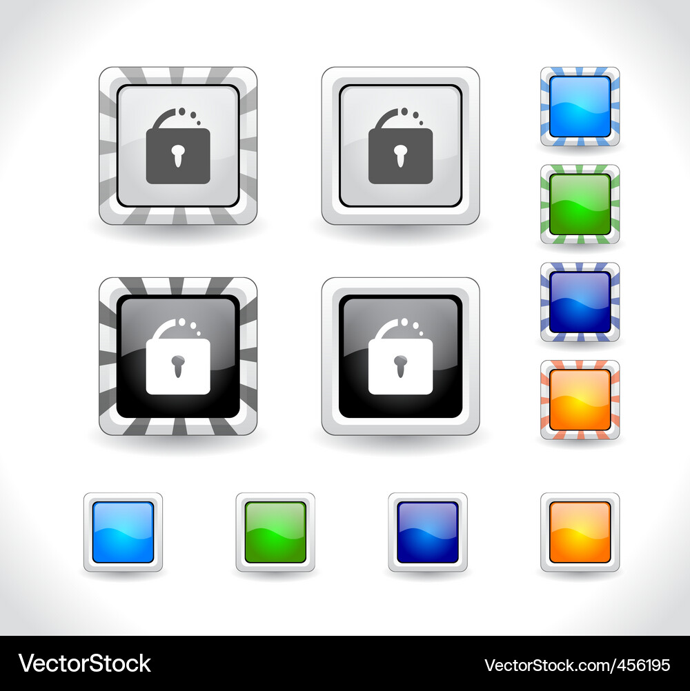 Web design buttons Vector Image