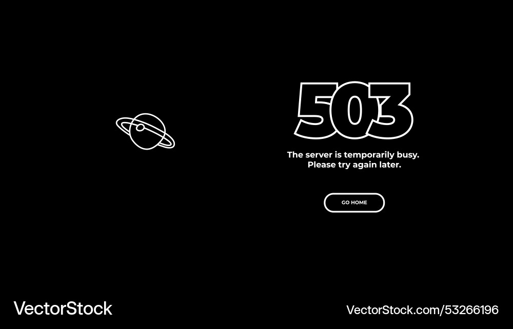 503 service temporarily unavailable error page 503 service temporarily unavailable error page vector image