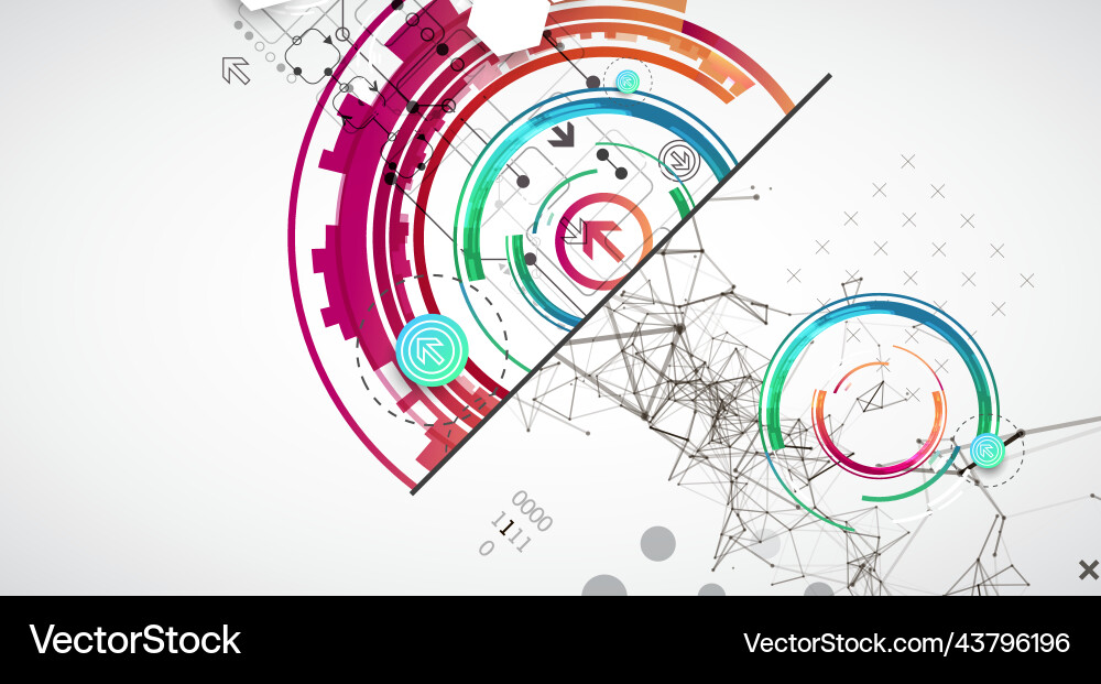 Abstract background on technological Vector Image