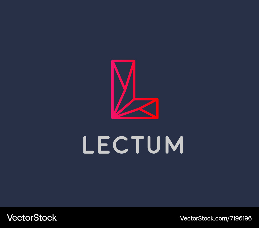 Abstract Letter L Logo - Modern Style Vector Image