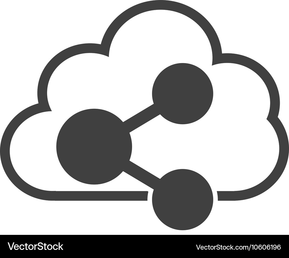 Cloud computing data center isolated icon Vector Image