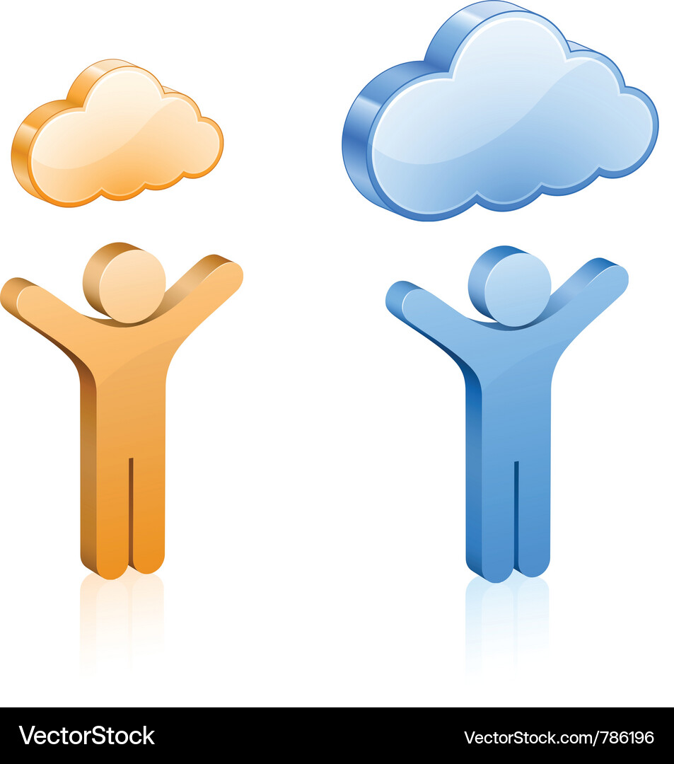 Custom cloud hosting Vector Image