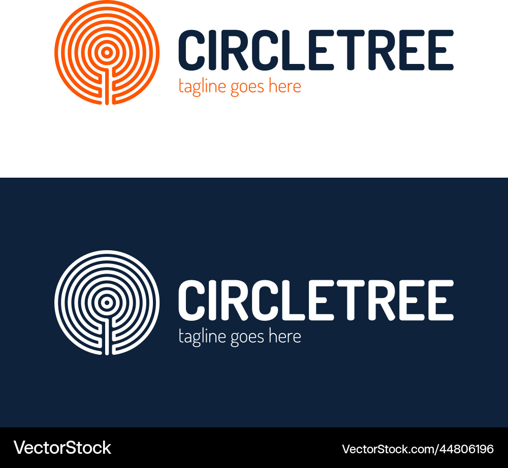 Cut of a tree in the circle shape and labyrinth vector image