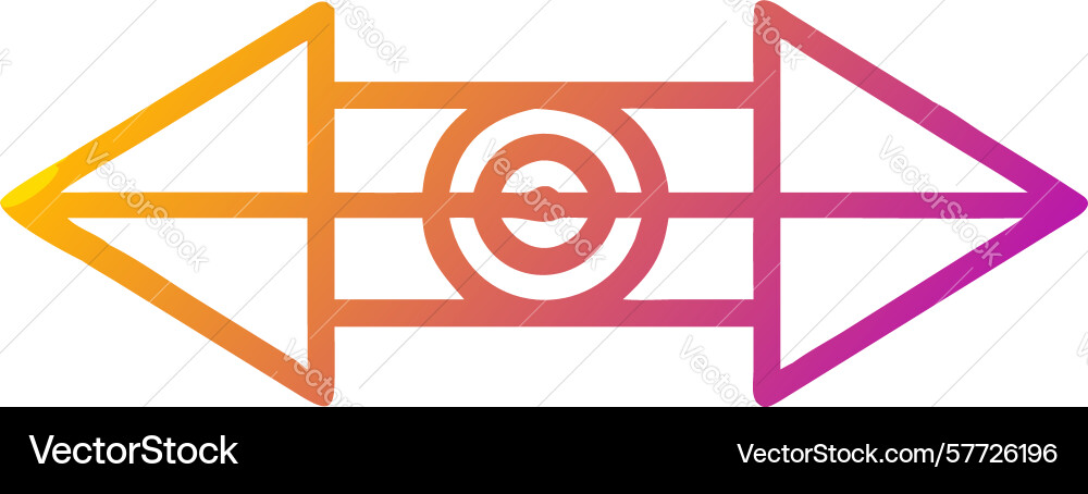 Dynamic abstract geometric target arrow design vector image