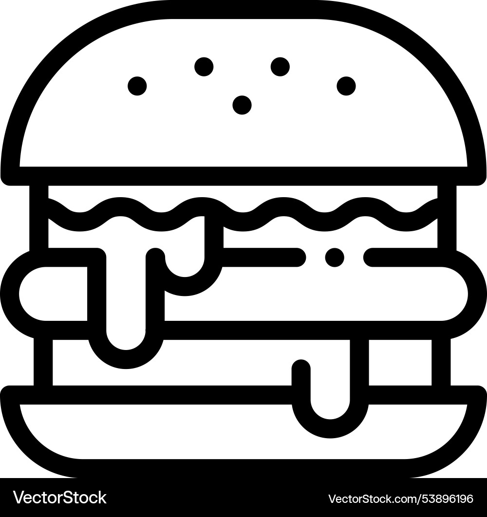 Hamburger icon thin linear style design isolated Hamburger icon thin linear style design isolated Vector Image
