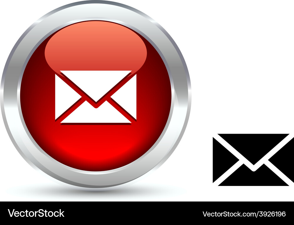 Mail button Vector Image