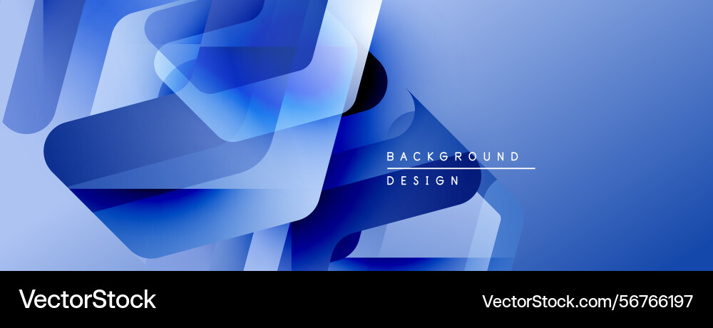 Abstract blue design overlapping shapes create vector image