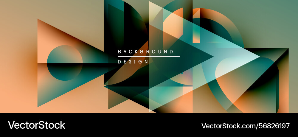 Abstract geometric shapes overlap creating modern vector image
