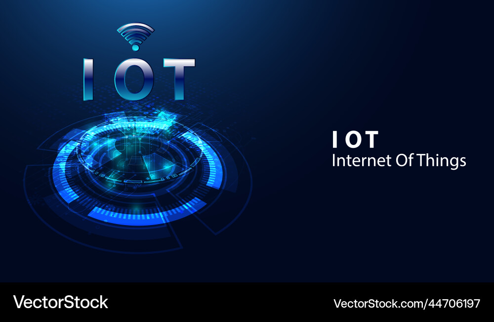 Abstract iot internet of things concepts Vector Image