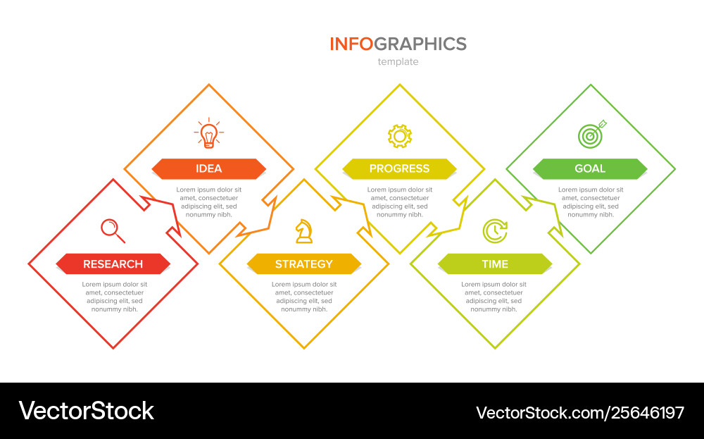 Infographic design with icons and 6 options Vector Image