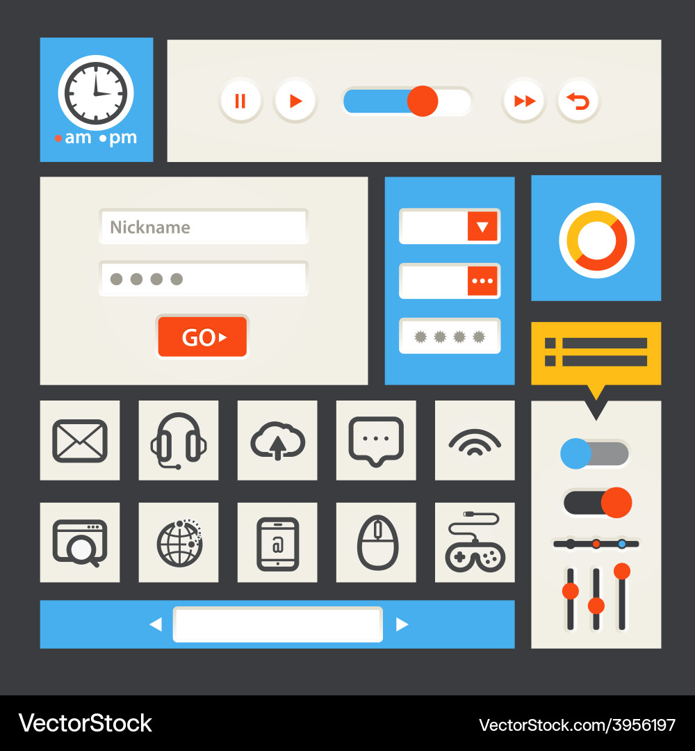 Modern Web UI Template vector image