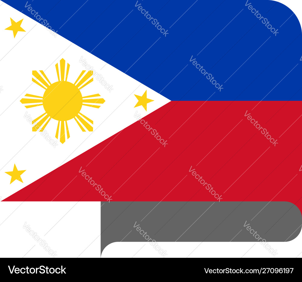 Philippine Flag - Horizontal Pointer vector image