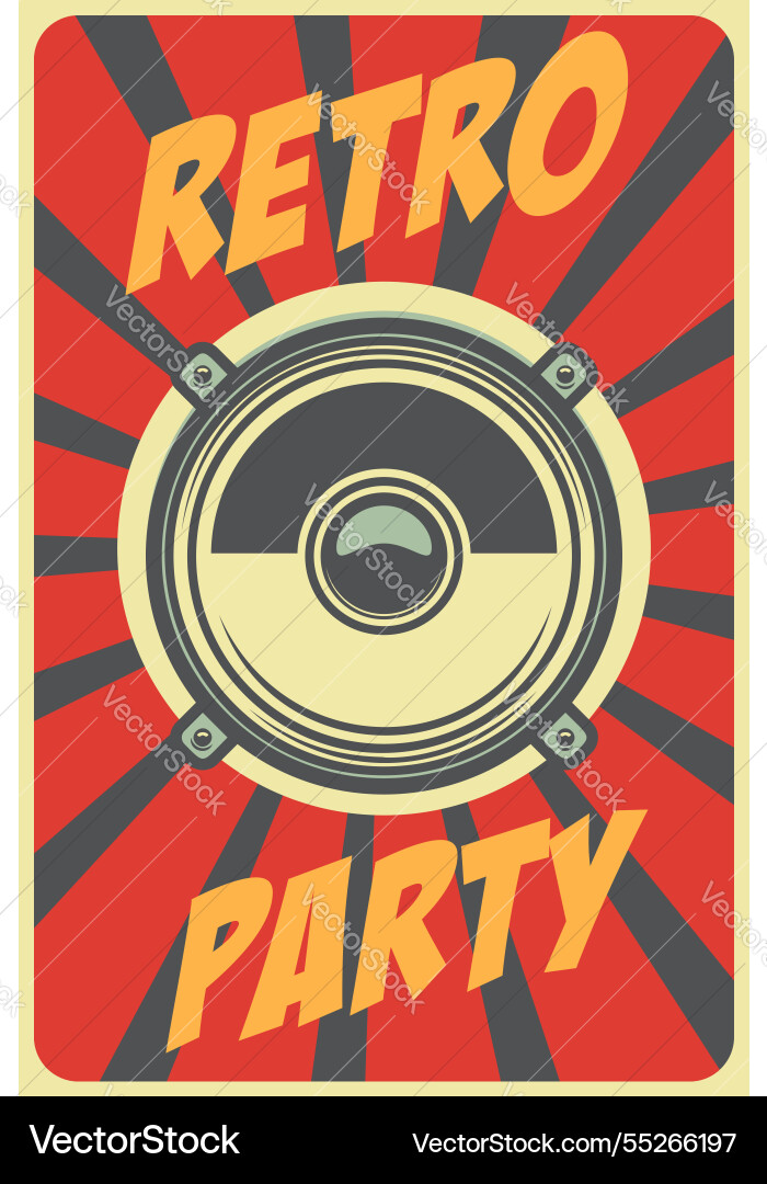 Retro Party Poster Vorlage mit Stil Retro Party Poster Vorlage mit Stil vektorbild