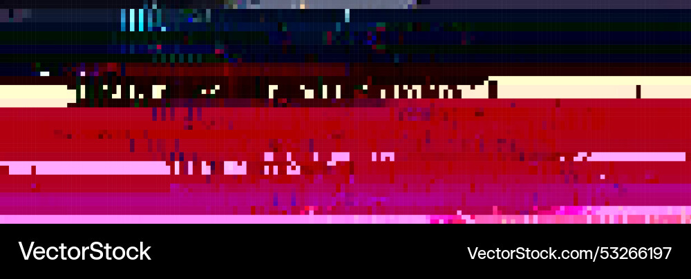 Trendy glitch pattern on dark background abstract Trendy glitch pattern on dark background abstract vector image