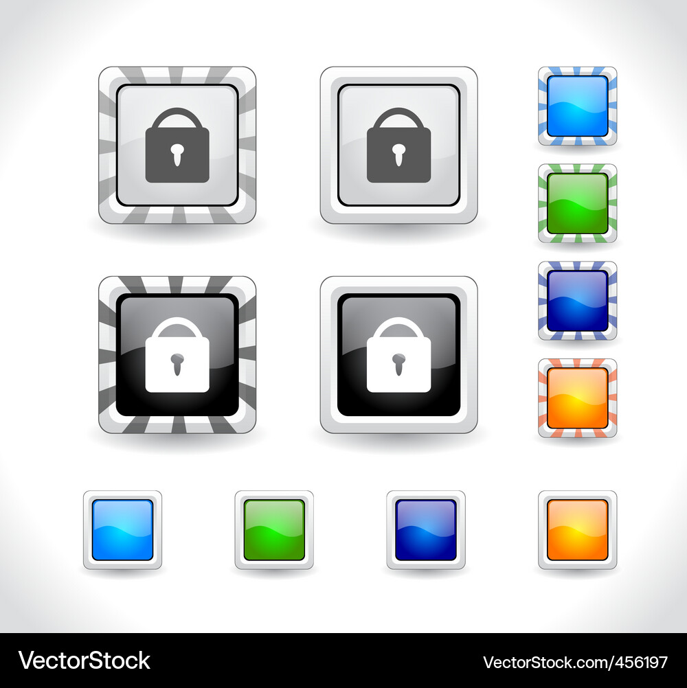 Web design buttons Vector Image