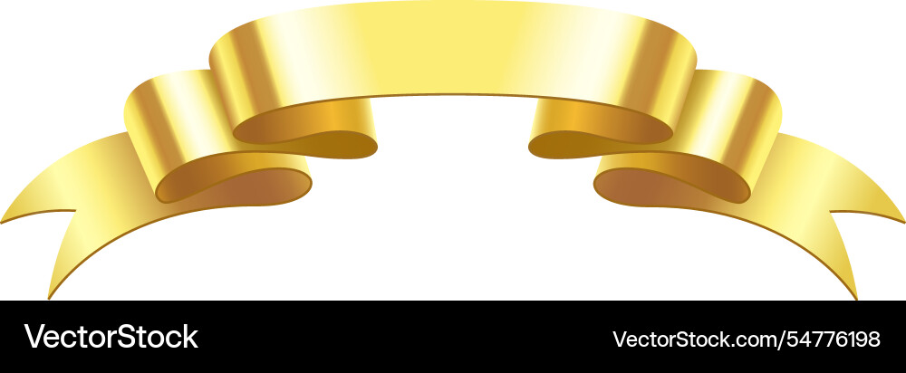 Golden ribbon banner waving with elegance Golden ribbon banner waving with elegance vector image