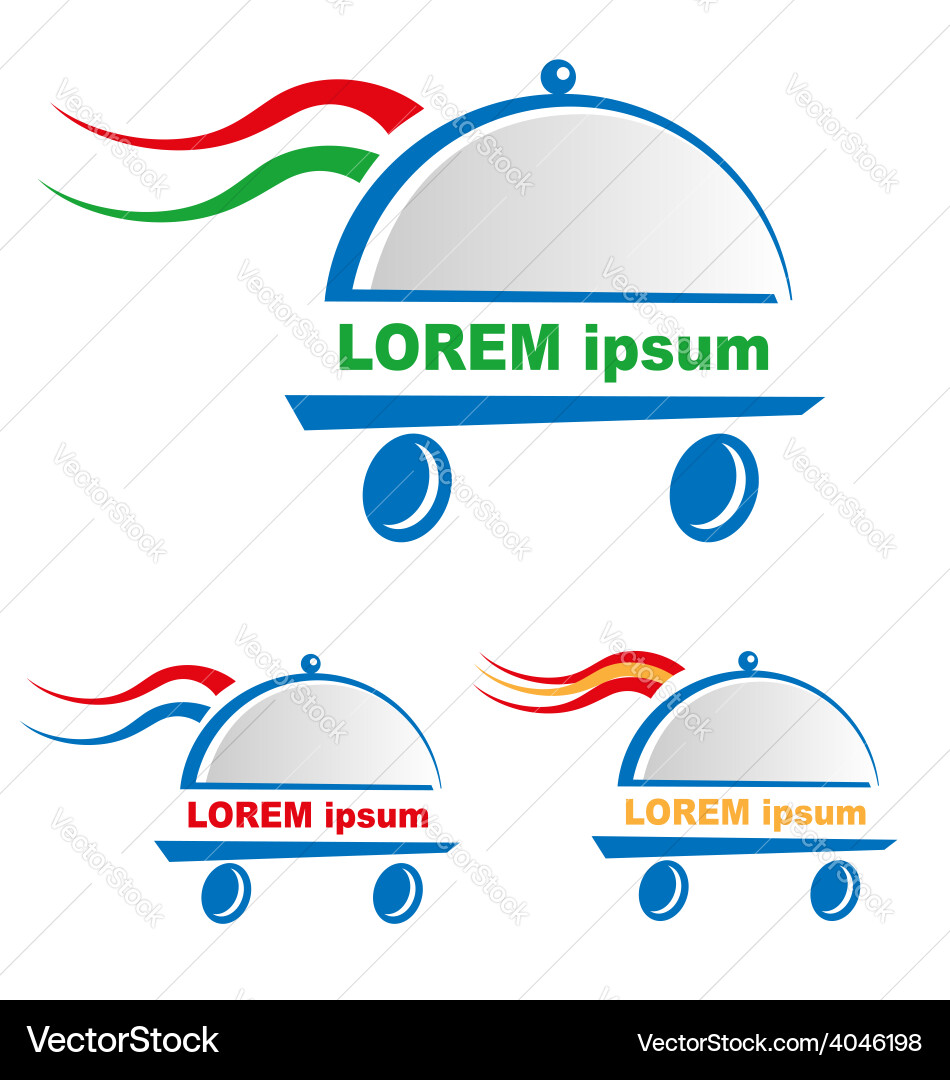 Menu symbol set element vector image