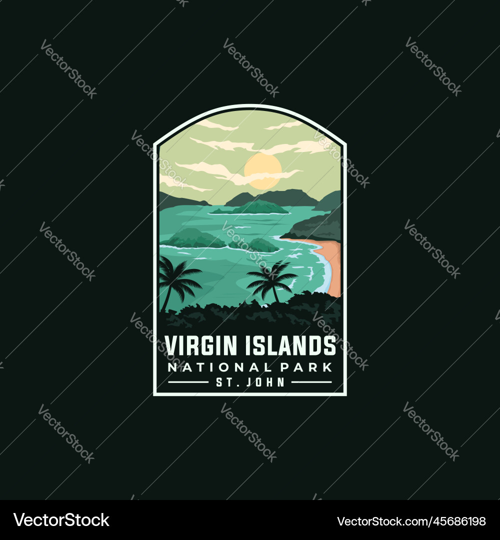 Virgin islands national park template Virgin islands national park template vector image