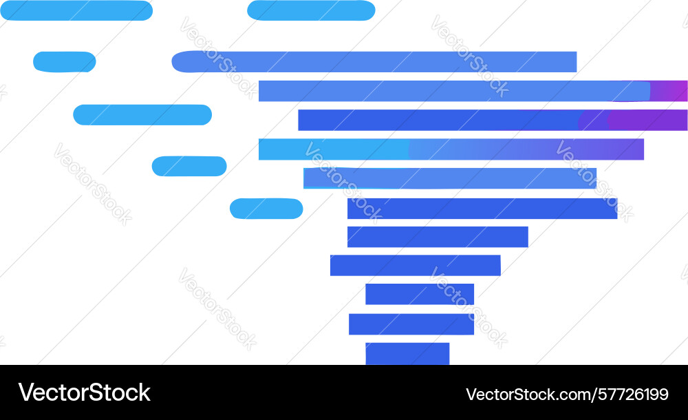 Dynamic speed lines abstract icon for fast data vector image