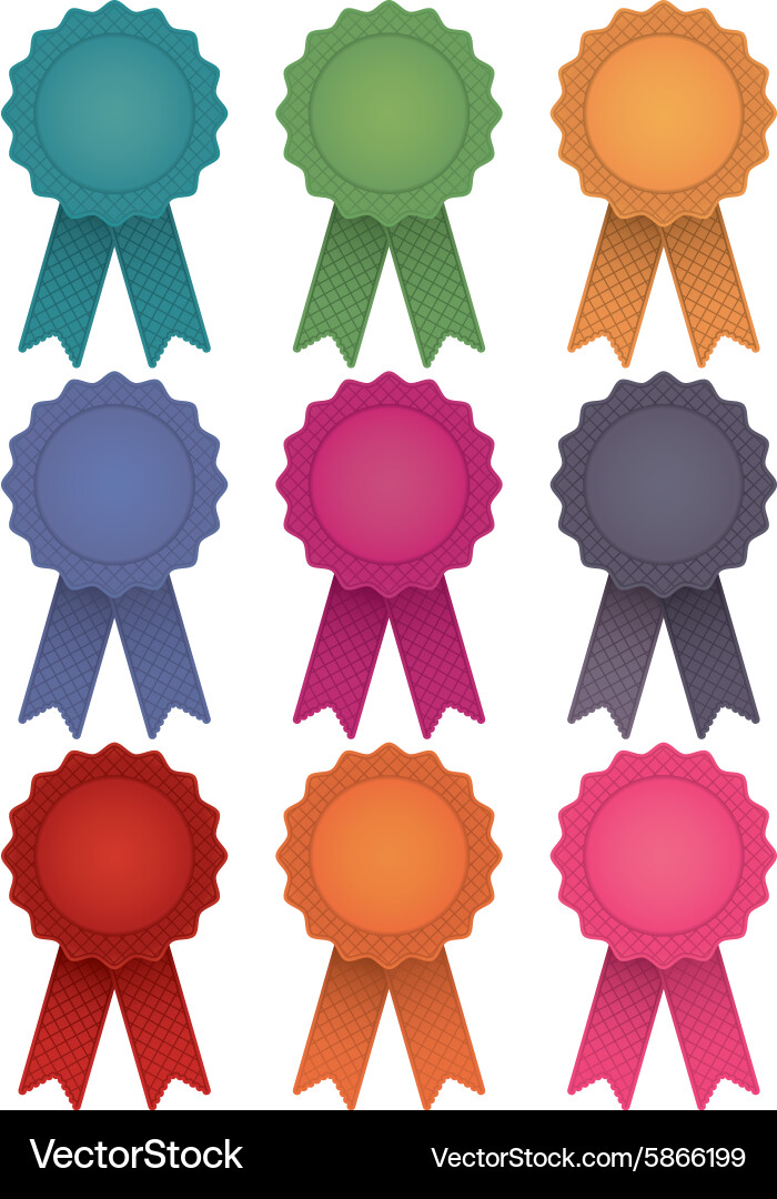 Gradient Rosette Set Vector Image