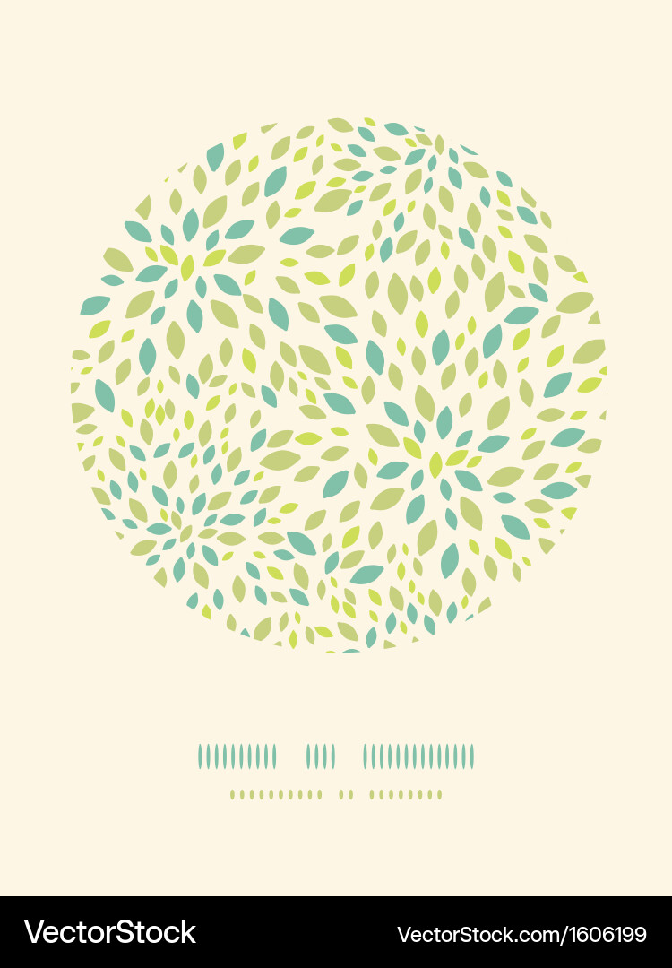 Leaf Circle Pattern - Abstract Texture vector image