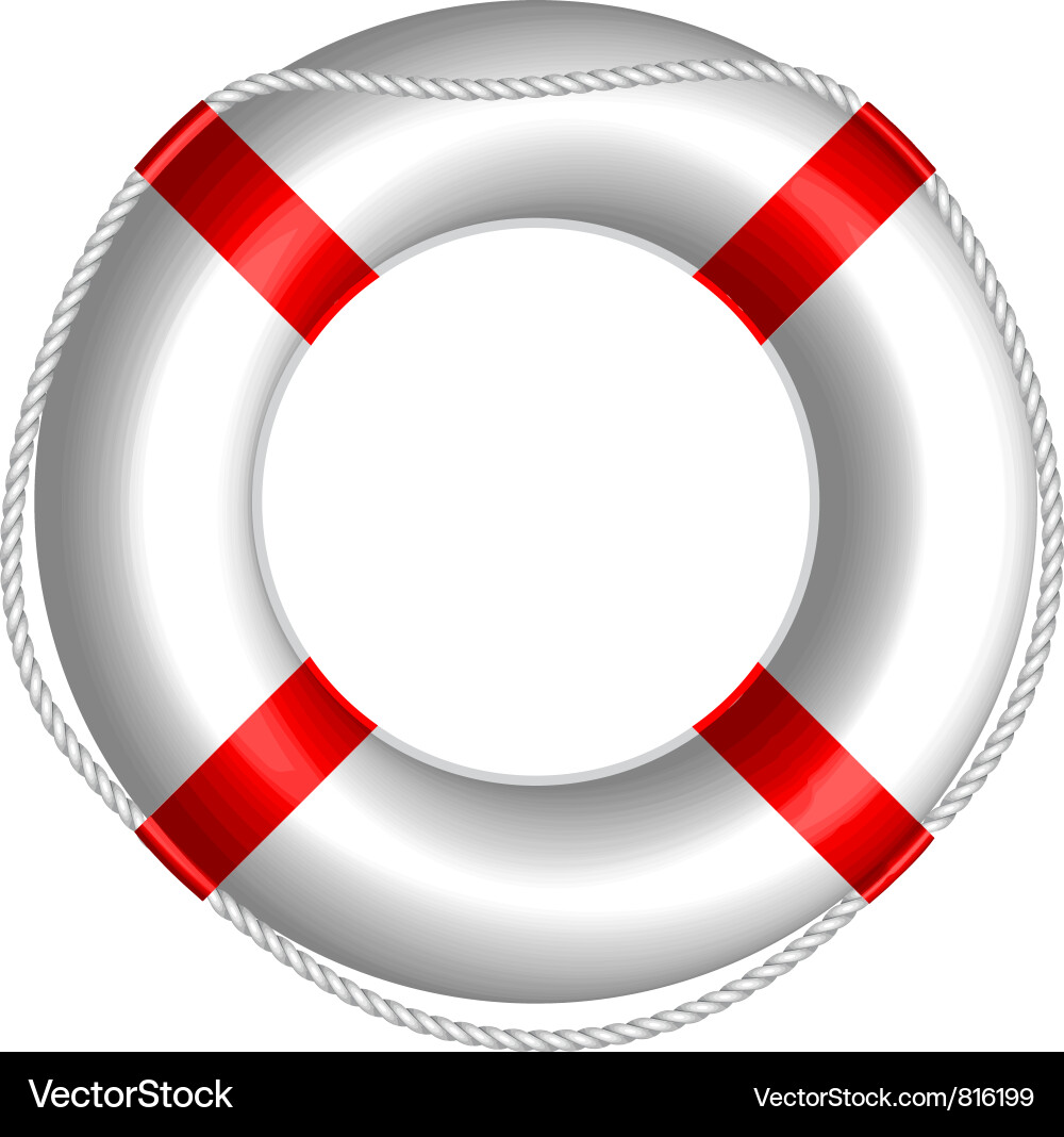 Life Buoy Rescue Float Vektorbild