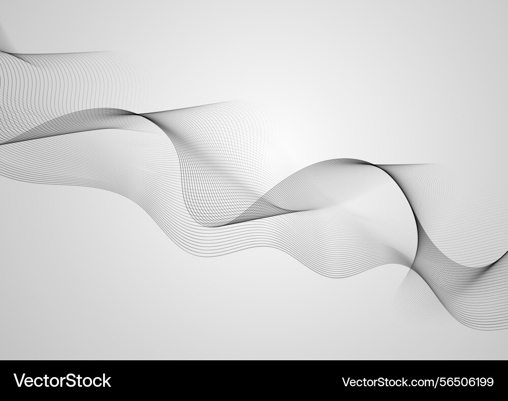 Monochrome abstract background with flowing lines Monochrome abstract background with flowing lines vector image