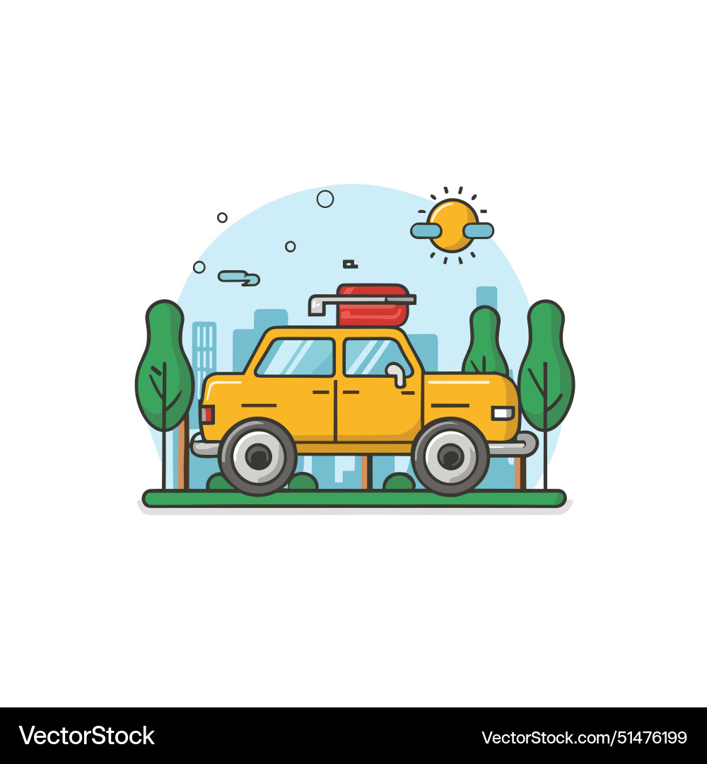 Vehicle flat style Royalty Free Vector Image - VectorStock