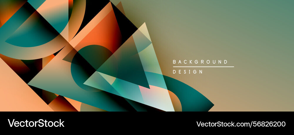 Abstract geometric shapes overlap creating Vector Image