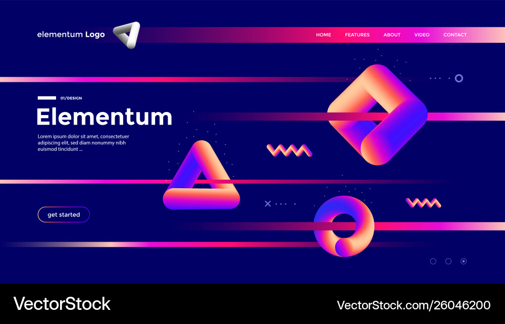 Geometric shapes composition design with gradient Geometric shapes composition design with gradient vector image