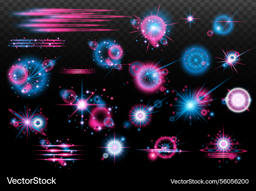 Light effect isolated flash tire explosion dust Vector Image