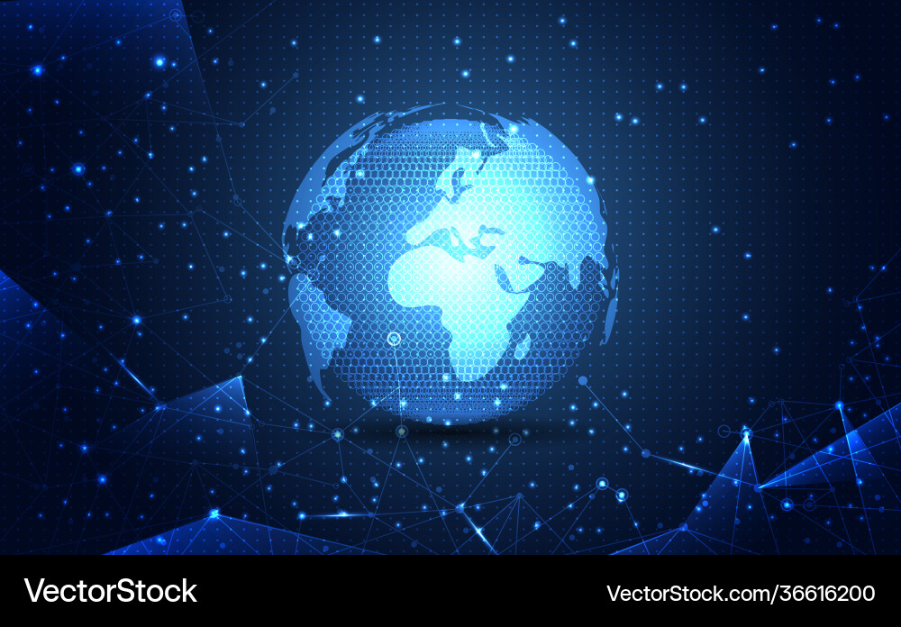 Modern abstract network world science connection Modern abstract network world science connection vector image