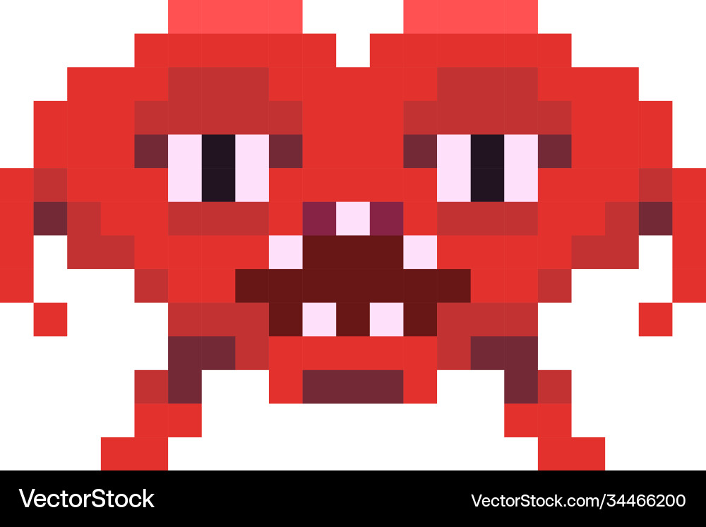 Retro Pixel Space Invader vector image