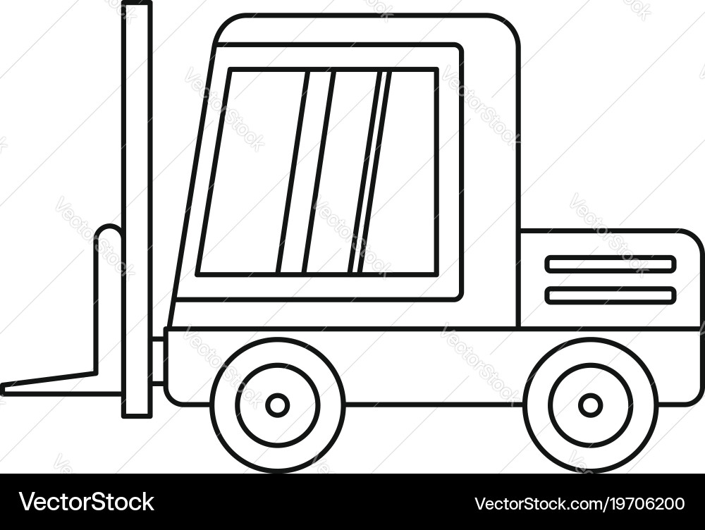 Stacker loader icon outline Vector Image