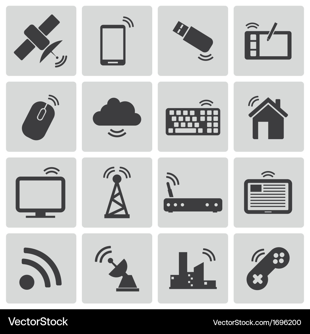 Wireless Network Icons Set vector image