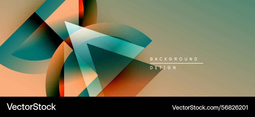 Abstract geometric shapes overlap creating Vector Image