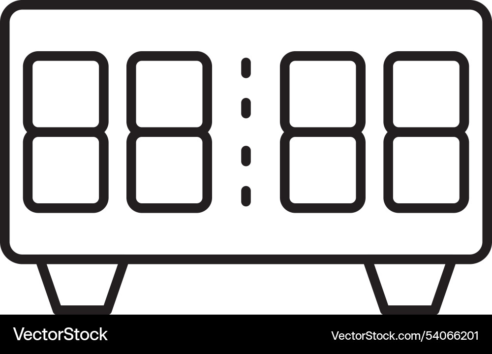 Digital clock line icon design Vector Image