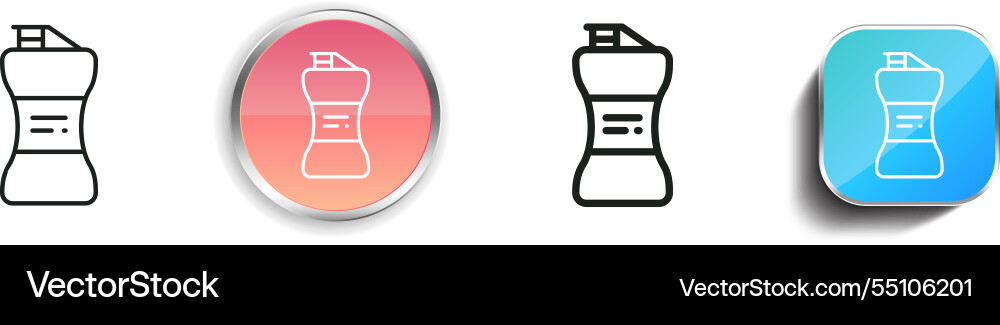 Hydratation icon thin linear regular and button Vector Image