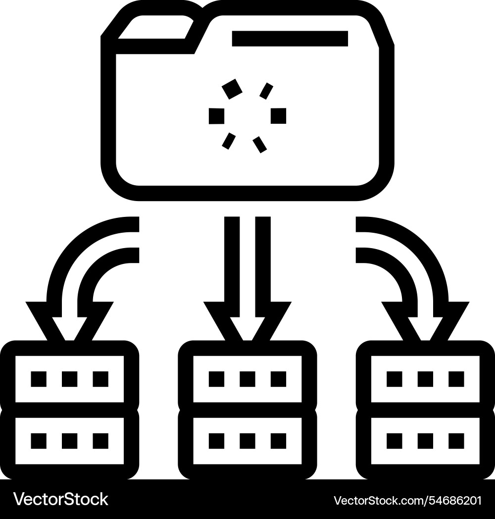 Load balancer data center line icon Load balancer data center line icon Vector Image